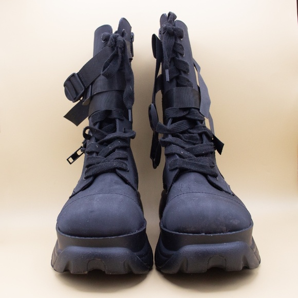 Poster GRL Mad Hustle Pocket Combat Boots by Dolls Kill Women's Size 9 - Picture 2 of 9